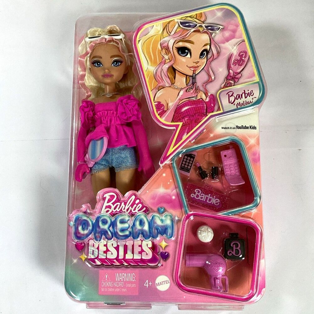 Mattel Barbie Dream Besties Malibu Fashion Doll & Accessories New Sealed NIB